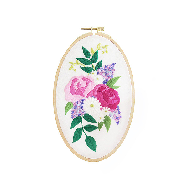 PandaHall Embroidery Starter Kits, including Embroidery Fabric & Thread, Needle, Instruction Sheet, Flower, 300x270mm Cloth Flower
PandaHall Embroidery Starter Kits, including Embroidery Fabric & Thread, Needle, Instruction Sheet, Flower, 300x270mm Cloth Flower