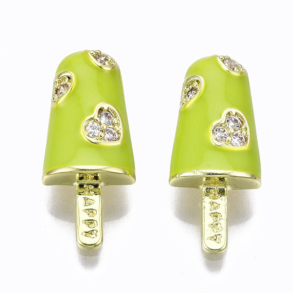 PandaHall Brass Micro Pave Clear Cubic Zirconia Pendants, with Enamel, Cadmium Free & Nickel Free & Lead Free, Real 16K Gold Plated, Ice...
PandaHall Brass Micro Pave Clear Cubic Zirconia Pendants, with Enamel, Cadmium Free & Nickel Free & Lead Free, Real 16K Gold Plated, Ice...