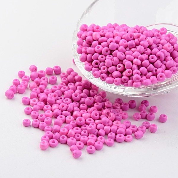 PandaHall 6/0 Baking Paint Glass Seed Beads, Hot Pink, 4~5x3~4mm, Hole: 1~2mm, about 427pcs/50g Glass Pink
PandaHall 6/0 Baking Paint Glass Seed Beads, Hot Pink, 4~5x3~4mm, Hole: 1~2mm, about 427pcs/50g Glass Pink