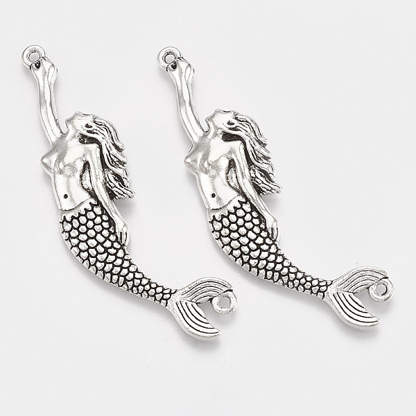 PandaHall Tibetan Style Alloy Big Pendants, Mermaid, Lead Free & Cadmium Free, Antique Silver, 59.5x17.5x3.5mm, Hole: 1.4mm, about...
PandaHall Tibetan Style Alloy Big Pendants, Mermaid, Lead Free & Cadmium Free, Antique Silver, 59.5x17.5x3.5mm, Hole: 1.4mm, about...