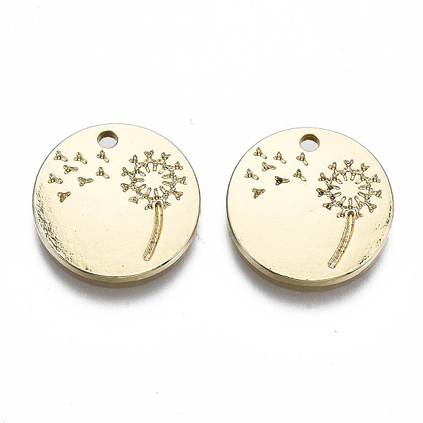 PandaHall Alloy Pendants, Cadmium Free & Nickel Free & Lead Free, Flat Round with Dandelion, Real 16K Gold Plated, 15x2mm, Hole: 1.5mm Alloy...
PandaHall Alloy Pendants, Cadmium Free & Nickel Free & Lead Free, Flat Round with Dandelion, Real 16K Gold Plated, 15x2mm, Hole: 1.5mm Alloy...