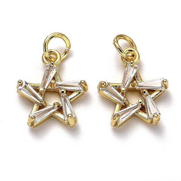 PandaHall Brass Micro Pave Cubic Zirconia Charms, with Jump Rings, Long-Lasting Plated, Star, Real 18K Gold Plated, 14x12x3mm, Hole: 3mm..., Clear
PandaHall Brass Micro Pave Cubic Zirconia Charms, with Jump Rings, Long-Lasting Plated, Star, Real 18K Gold Plated, 14x12x3mm, Hole: 3mm..., Clear