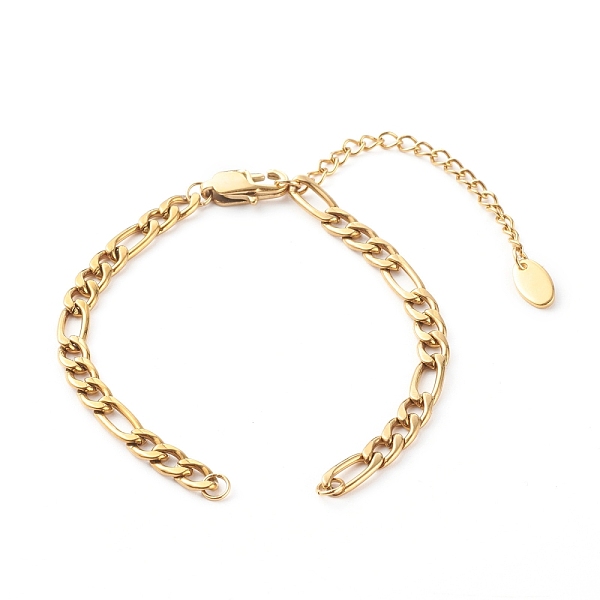 PandaHall 304 Stainless Steel Figaro Chain Bracelet Making, with Lobster Claw Clasps, Golden, 6-3/8 inch(16.1cm) 304 Stainless Steel
PandaHall 304 Stainless Steel Figaro Chain Bracelet Making, with Lobster Claw Clasps, Golden, 6-3/8 inch(16.1cm) 304 Stainless Steel