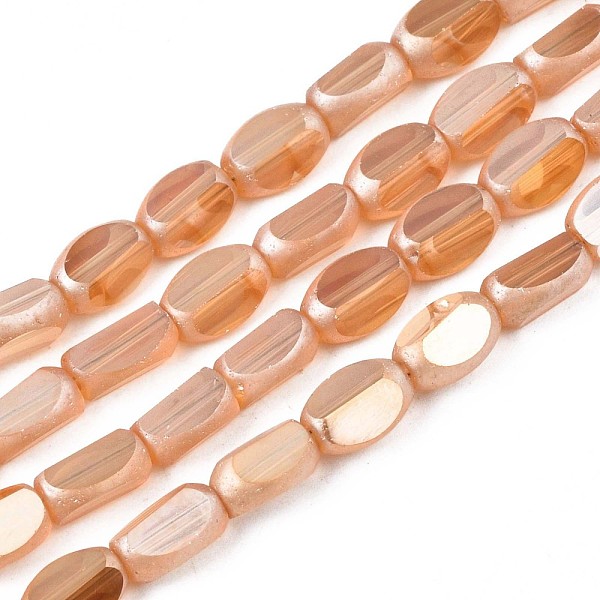 PandaHall Electroplate Glass Beads Strands, Pearl Luster Plated, Faceted, Cuboid, Sandy Brown, 6~7x4~5x3mm, Hole: 0.8mm, about 80pcs/strand...
PandaHall Electroplate Glass Beads Strands, Pearl Luster Plated, Faceted, Cuboid, Sandy Brown, 6~7x4~5x3mm, Hole: 0.8mm, about 80pcs/strand...