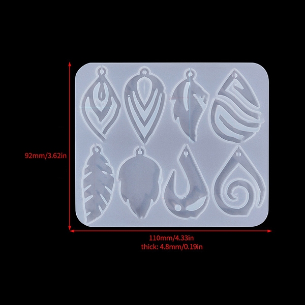 PandaHall Food Grade DIY Silicone Pendant Molds, Resin Casting Molds, For UV Resin, Epoxy Resin Jewelry Making, White, Feather...
PandaHall Food Grade DIY Silicone Pendant Molds, Resin Casting Molds, For UV Resin, Epoxy Resin Jewelry Making, White, Feather...