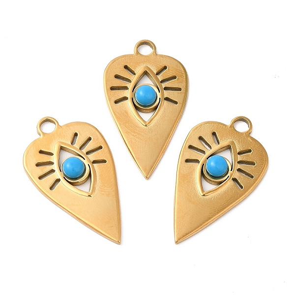 PandaHall Ion Plating(IP) 304 Stainless Steel Pendants, Teardrop Charms, with Synthetic Turquoise, Golden, 29x16.5x3.5mm, Hole: 3mm...
PandaHall Ion Plating(IP) 304 Stainless Steel Pendants, Teardrop Charms, with Synthetic Turquoise, Golden, 29x16.5x3.5mm, Hole: 3mm...