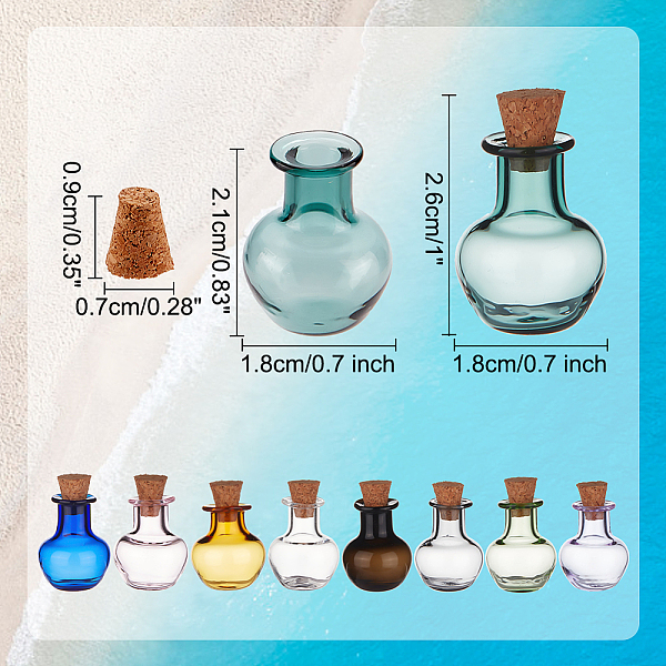 PandaHall DELORIGIN 9pcs Mini Colorful Glass Cork Bottles, 9 Colors Tiny Spell Jars Cute Wishing Bottles with Cork Stoppers Miniature..., Multicolor
PandaHall DELORIGIN 9pcs Mini Colorful Glass Cork Bottles, 9 Colors Tiny Spell Jars Cute Wishing Bottles with Cork Stoppers Miniature..., Multicolor