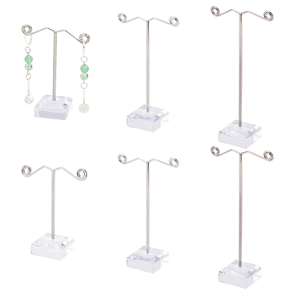 PandaHall FINGERINSPIRE 6 Pcs T Shape Metal Earring Display Frame with Acrylic Chassis 4.7x4x3.1 inch Platinum Earring Display Stand...
PandaHall FINGERINSPIRE 6 Pcs T Shape Metal Earring Display Frame with Acrylic Chassis 4.7x4x3.1 inch Platinum Earring Display Stand...