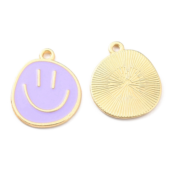 PandaHall Alloy Enamel Pendants, Golden, Flat Round with Smiling Face Charm, Lilac, 24.5x20x1.5mm, Hole: 2mm Alloy+Enamel Flat Round Purple
PandaHall Alloy Enamel Pendants, Golden, Flat Round with Smiling Face Charm, Lilac, 24.5x20x1.5mm, Hole: 2mm Alloy+Enamel Flat Round Purple