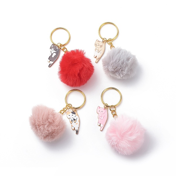 PandaHall Pom Pom Ball Keychain, Cute Enamel Cat Pendants Keychain, with Iron Findings, Mixed Color, 8.5cm, 4pcs/set Iron Mixed Shapes..., Multicolor
PandaHall Pom Pom Ball Keychain, Cute Enamel Cat Pendants Keychain, with Iron Findings, Mixed Color, 8.5cm, 4pcs/set Iron Mixed Shapes..., Multicolor