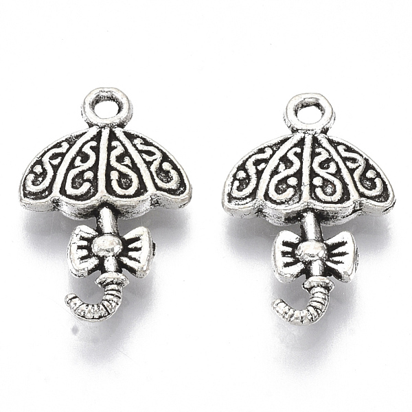 PandaHall Tibetan Style Alloy Pendants, Cadmium Free & Lead Free, Umbrella, Antique Silver, 20x12.5x3mm, Hole: 1.6mm, about 875pcs/1000g...
PandaHall Tibetan Style Alloy Pendants, Cadmium Free & Lead Free, Umbrella, Antique Silver, 20x12.5x3mm, Hole: 1.6mm, about 875pcs/1000g...
