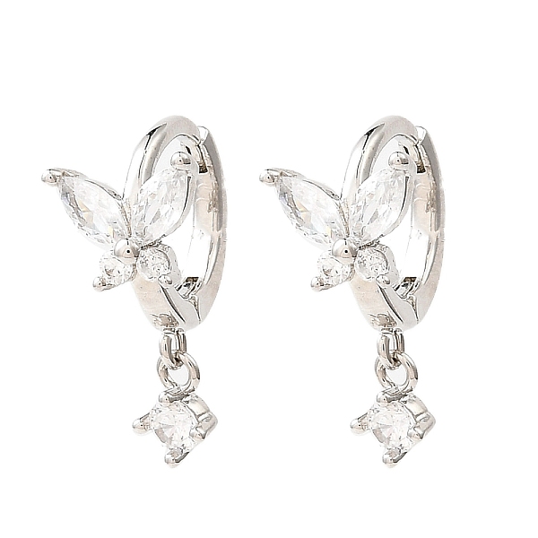 PandaHall Butterfly Platinum Brass Dangle Hoop Earrings, with Clear Cubic Zirconia, Long-Lasting Plated, Lead Free & Cadmium Free, Clear...
PandaHall Butterfly Platinum Brass Dangle Hoop Earrings, with Clear Cubic Zirconia, Long-Lasting Plated, Lead Free & Cadmium Free, Clear...