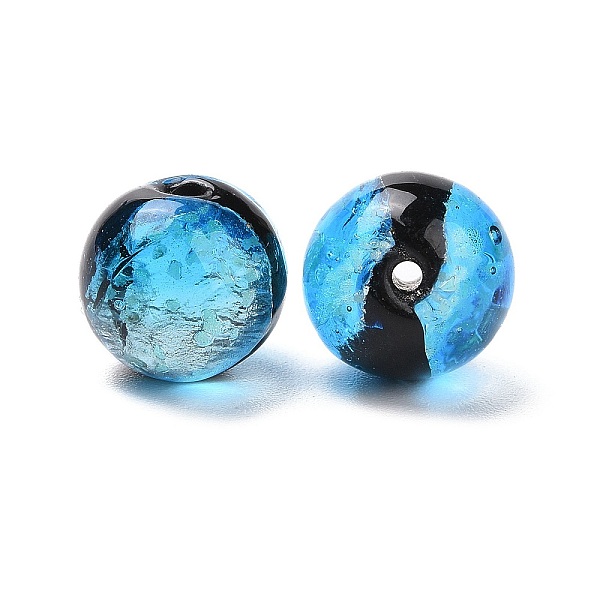 PandaHall Handmade Silver Foil Glass Beads, Luminous Style, Glow in the Dark, Round, Sky Blue, 10mm, Hole: 1.4mm Silver Foil Round
PandaHall Handmade Silver Foil Glass Beads, Luminous Style, Glow in the Dark, Round, Sky Blue, 10mm, Hole: 1.4mm Silver Foil Round