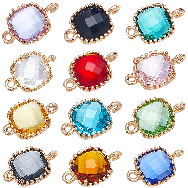 PandaHall SUNNYCLUE 1 Box 24Pcs 12 Colors Glass Connector Charms Gold Crystal Charm Bulk Square Cubic Golden Plated Brass Loops Birthstone..., Multicolor
PandaHall SUNNYCLUE 1 Box 24Pcs 12 Colors Glass Connector Charms Gold Crystal Charm Bulk Square Cubic Golden Plated Brass Loops Birthstone..., Multicolor