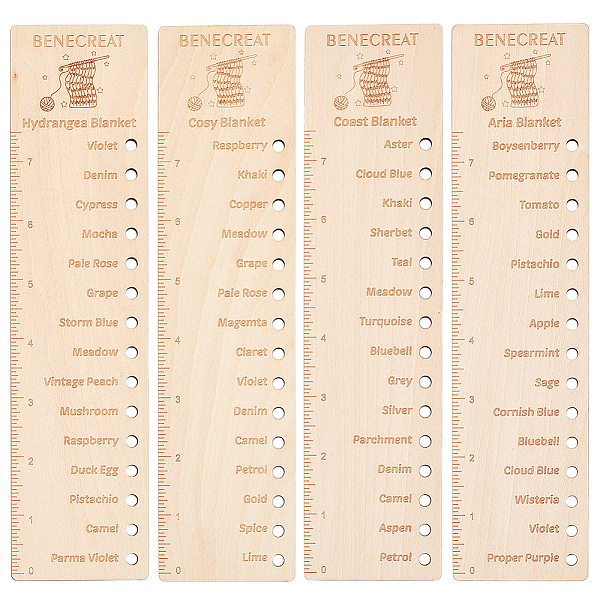 PandaHall Wood Temperature Blanket Reusable Color Chart, Rectangle, Old Lace, 24x6x0.3cm, Hole: 4.5mm, 4pcs/set Wood Rectangle
PandaHall Wood Temperature Blanket Reusable Color Chart, Rectangle, Old Lace, 24x6x0.3cm, Hole: 4.5mm, 4pcs/set Wood Rectangle