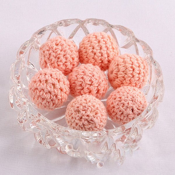 PandaHall Handmade Woolen Macrame Wooden Pom Pom Ball Beads, for Baby Teether Jewelry Beads DIY Necklace Bracelet, Light Salmon, 16mm Fibre...
PandaHall Handmade Woolen Macrame Wooden Pom Pom Ball Beads, for Baby Teether Jewelry Beads DIY Necklace Bracelet, Light Salmon, 16mm Fibre...