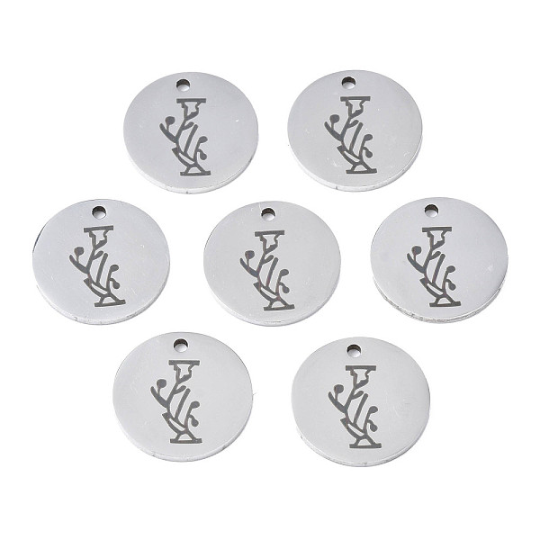 PandaHall 304 Stainless Steel Charms, Laser Cut, Designed Letter Engraved, Flat Round, Stainless Steel Color, Letter.I, 14x1mm, Hole: 1.2mm...
PandaHall 304 Stainless Steel Charms, Laser Cut, Designed Letter Engraved, Flat Round, Stainless Steel Color, Letter.I, 14x1mm, Hole: 1.2mm...