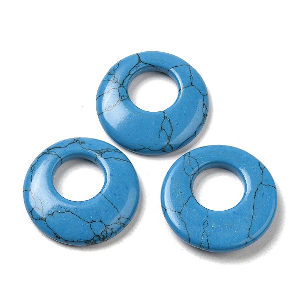 PandaHall Synthetic BlueTurquoise Pendants, Donut/Pi Disc Charms, 27.5~28x4.5~5.5mm Synthetic Turquoise Donut
PandaHall Synthetic BlueTurquoise Pendants, Donut/Pi Disc Charms, 27.5~28x4.5~5.5mm Synthetic Turquoise Donut