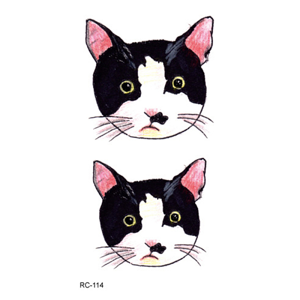 PandaHall Anmial Theme Removable Temporary Water Proof Tattoos Paper Stickers, Cat Pattern, 10.5x6cm Paper Cat Shape
PandaHall Anmial Theme Removable Temporary Water Proof Tattoos Paper Stickers, Cat Pattern, 10.5x6cm Paper Cat Shape