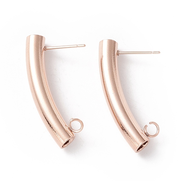 PandaHall 304 Stainless Steel Stud Earring Findings, with 316 Surgical Stainless Steel Pins and Vertical Loops, Tube, Real Rose Gold Plated...
PandaHall 304 Stainless Steel Stud Earring Findings, with 316 Surgical Stainless Steel Pins and Vertical Loops, Tube, Real Rose Gold Plated...