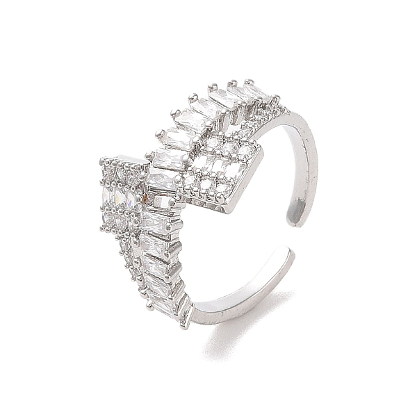PandaHall Brass Micro Pave Cubic Zirconia Open Cuff Rings, Platinum, Inner Diameter: 17mm Brass+Cubic Zirconia
PandaHall Brass Micro Pave Cubic Zirconia Open Cuff Rings, Platinum, Inner Diameter: 17mm Brass+Cubic Zirconia