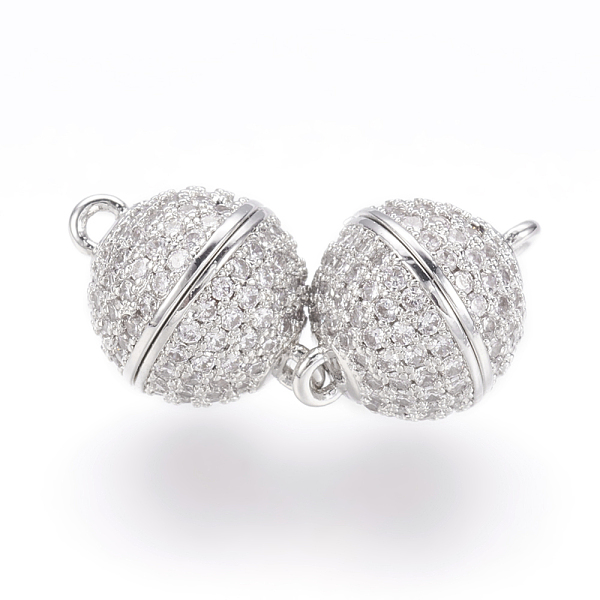 PandaHall Brass Micro Pave Cubic Zirconia Magnetic Clasps with Loops, N50 Grade Strong Magnet, Long-Lasting Plated, Real Platinum Plated...
PandaHall Brass Micro Pave Cubic Zirconia Magnetic Clasps with Loops, N50 Grade Strong Magnet, Long-Lasting Plated, Real Platinum Plated...