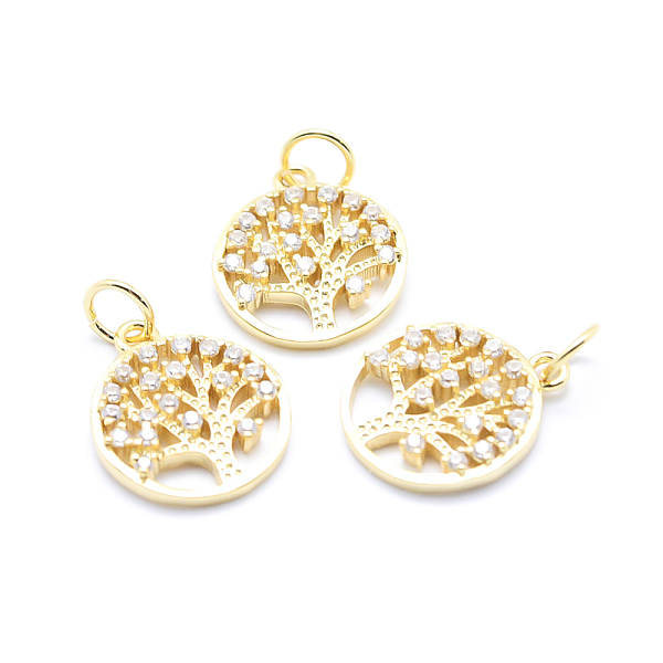 PandaHall Brass Micro Pave Cubic Zirconia Charms, Flat Round with Tree of Life, Golden, 15x12.5x2mm, Hole: 3mm Brass+Cubic Zirconia Flat..., Clear
PandaHall Brass Micro Pave Cubic Zirconia Charms, Flat Round with Tree of Life, Golden, 15x12.5x2mm, Hole: 3mm Brass+Cubic Zirconia Flat..., Clear