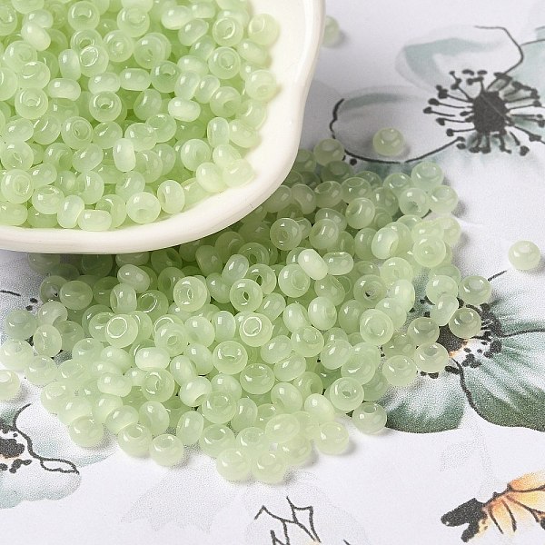 PandaHall Transparent Colours Glass Seed Beads, Rondelle, Light Green, 6/0, 4x2.5mm, Hole: 1.4mm, about 5200pcs/pound Glass Rondelle
PandaHall Transparent Colours Glass Seed Beads, Rondelle, Light Green, 6/0, 4x2.5mm, Hole: 1.4mm, about 5200pcs/pound Glass Rondelle