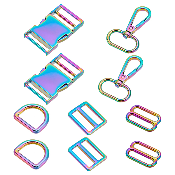 PandaHall WADORN DIY Jewelry Making Finding Kit, Including Zinc Alloy Swivel Clasps & Buckles & Side Release Buckles, Rainbow Color...
PandaHall WADORN DIY Jewelry Making Finding Kit, Including Zinc Alloy Swivel Clasps & Buckles & Side Release Buckles, Rainbow Color...