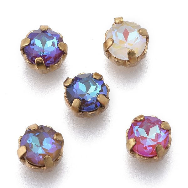 PandaHall Sew on Rhinestone, Mocha Fluorescent Style, Glass Rhinestone, with Golden Plated Brass Prong Settings, Faceted, Flat Round..., Multicolor
PandaHall Sew on Rhinestone, Mocha Fluorescent Style, Glass Rhinestone, with Golden Plated Brass Prong Settings, Faceted, Flat Round..., Multicolor