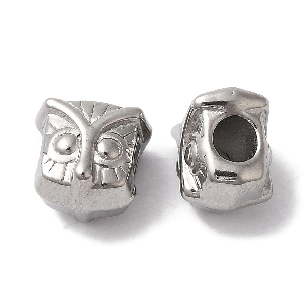 PandaHall 304 Stainless Steel European Beads, Large Hole Beads, Owl, Stainless Steel Color, 10x10x8mm, Hole: 4mm 304 Stainless Steel Owl
PandaHall 304 Stainless Steel European Beads, Large Hole Beads, Owl, Stainless Steel Color, 10x10x8mm, Hole: 4mm 304 Stainless Steel Owl