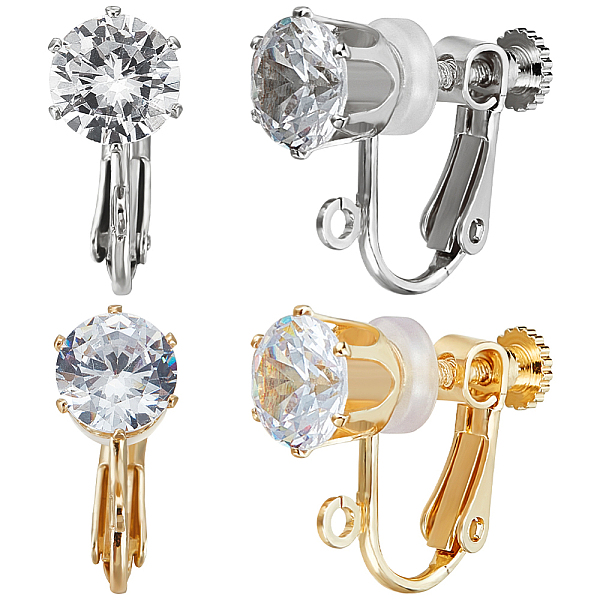 PandaHall Beebeecraft 1 Box 6 Pair Earring Clips 14K Gold Plated & Platinum Plated Cubic Zirconia 2 Color Clip-on Non-Pierced Earring...
PandaHall Beebeecraft 1 Box 6 Pair Earring Clips 14K Gold Plated & Platinum Plated Cubic Zirconia 2 Color Clip-on Non-Pierced Earring...