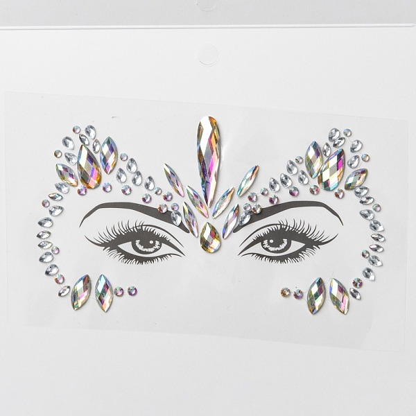 PandaHall Acrylic Face Gems Stickers, Self Adhesive Temporary Tattoo, with Teardrop & Half Round & Horse Eye Rhinestones, Colorful...
PandaHall Acrylic Face Gems Stickers, Self Adhesive Temporary Tattoo, with Teardrop & Half Round & Horse Eye Rhinestones, Colorful...
