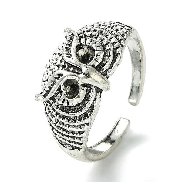 PandaHall Owl Alloy Open Cuff Rings, Lead Free & Cadmium Free, Antique Silver, 11mm, Inner Diameter: Adjustable Alloy Owl
PandaHall Owl Alloy Open Cuff Rings, Lead Free & Cadmium Free, Antique Silver, 11mm, Inner Diameter: Adjustable Alloy Owl