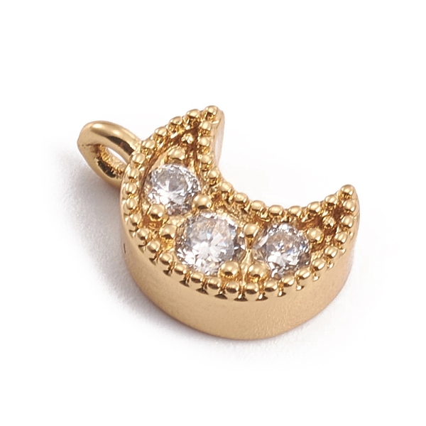 PandaHall Brass Micro Pave Cubic Zirconia Charms, Moon, Clear, Golden, 10.5x7x3.5mm, Hole: 1.2mm Brass+Cubic Zirconia Moon Clear
PandaHall Brass Micro Pave Cubic Zirconia Charms, Moon, Clear, Golden, 10.5x7x3.5mm, Hole: 1.2mm Brass+Cubic Zirconia Moon Clear