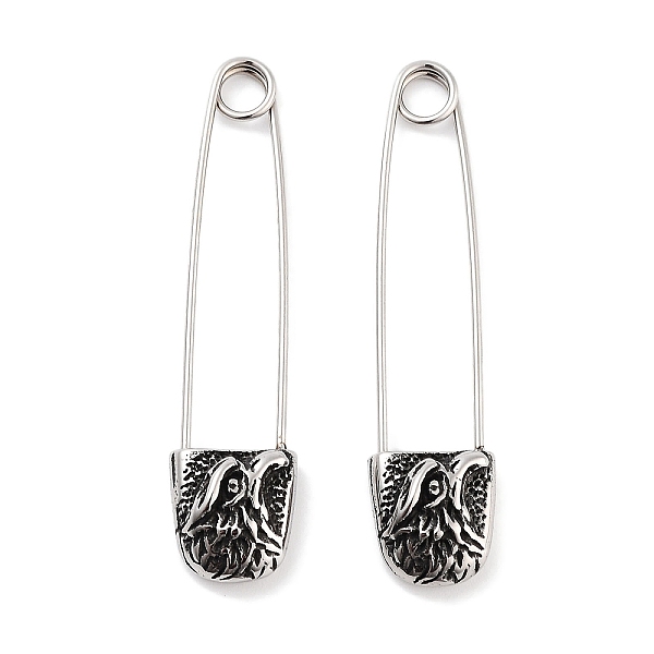 PandaHall 316 Surgical Stainless Steel Safety Pin Hoop Earrings for Women, Antique Silver, Eagle, 42x5x10mm 316 Surgical Stainless Steel...
PandaHall 316 Surgical Stainless Steel Safety Pin Hoop Earrings for Women, Antique Silver, Eagle, 42x5x10mm 316 Surgical Stainless Steel...