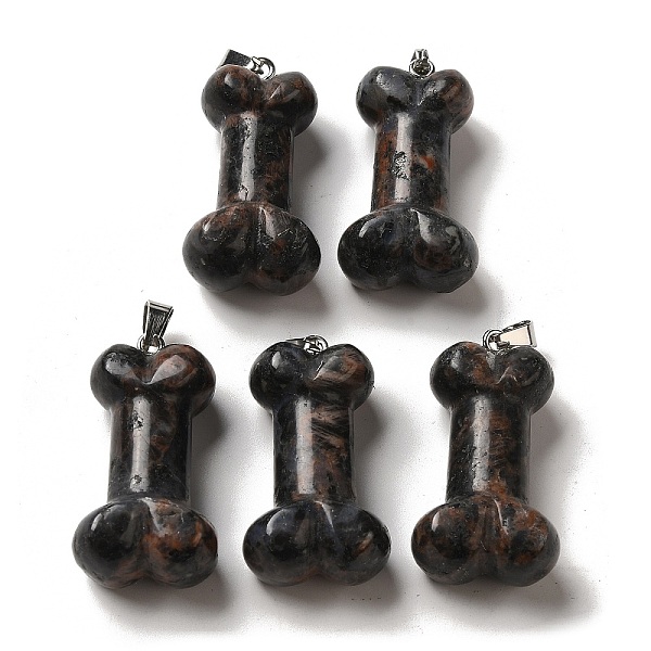PandaHall Natural Sesame Jasper Pendants, Dog Bone Charms with Platinum Iron Snap on Bails, 36~37x19.5~21x11~12.5mm, Hole: 7x4mm Sesame...
PandaHall Natural Sesame Jasper Pendants, Dog Bone Charms with Platinum Iron Snap on Bails, 36~37x19.5~21x11~12.5mm, Hole: 7x4mm Sesame...