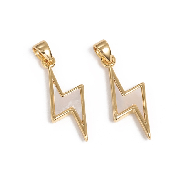 PandaHall Natural White Shell Mother of Pearl Shell Pendants, with Golden Plated Brass Findings, Long-Lasting Plated, Lightning Bolt...
PandaHall Natural White Shell Mother of Pearl Shell Pendants, with Golden Plated Brass Findings, Long-Lasting Plated, Lightning Bolt...