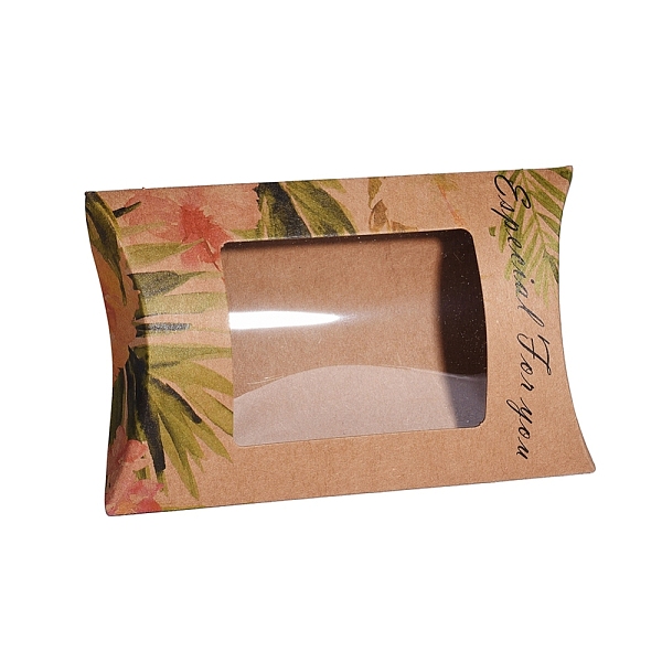 PandaHall Paper Pillow Boxes, Gift Candy Packing Box, with Clear Window, Floral Pattern, BurlyWood, 12.5x8x2.2cm Paper Pillow Orange
PandaHall Paper Pillow Boxes, Gift Candy Packing Box, with Clear Window, Floral Pattern, BurlyWood, 12.5x8x2.2cm Paper Pillow Orange