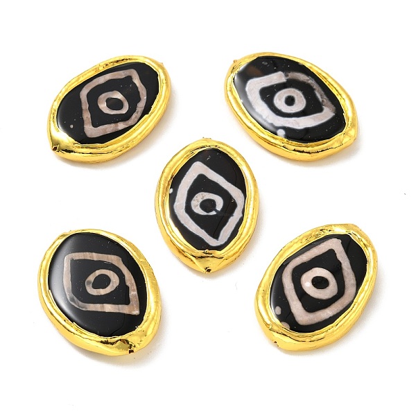 PandaHall Tibetan Style dZi Beads, Natural Agate Beads, with Golden Tone Brass Findings, Lead Free & Cadmium Free, Horse Eye, 1-Eye...
PandaHall Tibetan Style dZi Beads, Natural Agate Beads, with Golden Tone Brass Findings, Lead Free & Cadmium Free, Horse Eye, 1-Eye...