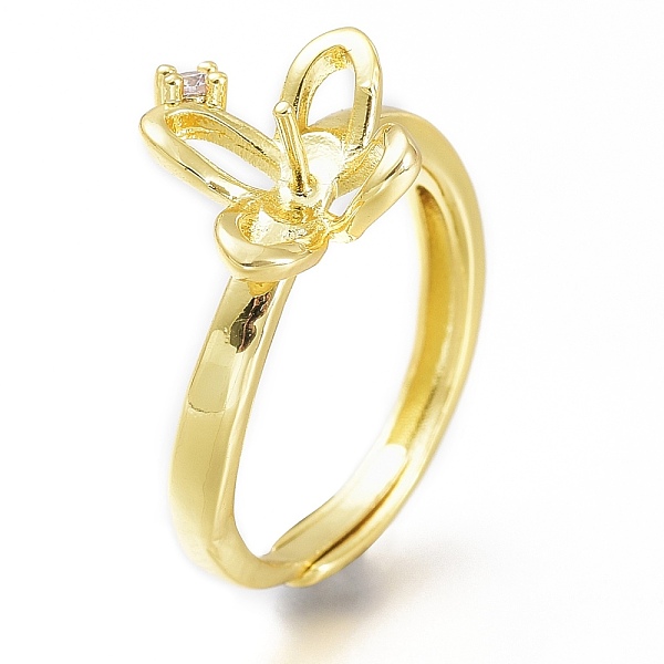 PandaHall Adjustable Brass Finger Ring Components, with Micro Pave Cubic Zirconia, For Half Drilled Beads, Long-Lasting Plated, Flower..., Clear
PandaHall Adjustable Brass Finger Ring Components, with Micro Pave Cubic Zirconia, For Half Drilled Beads, Long-Lasting Plated, Flower..., Clear