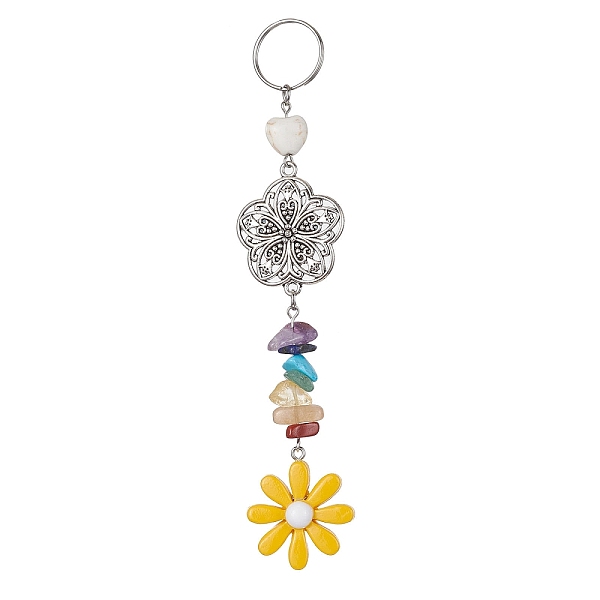 PandaHall Flower Resin Keychains, with Chakra Gemstone Chip and 304 Stainless Steel Split Key Rings and Tibetan Style Alloy Links, Gold...
PandaHall Flower Resin Keychains, with Chakra Gemstone Chip and 304 Stainless Steel Split Key Rings and Tibetan Style Alloy Links, Gold...