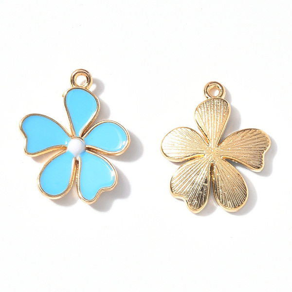 PandaHall Alloy Enamel Pendants, Flower, Light Gold, Light Sky Blue, 20x18x3mm, Hole: 1.4mm Alloy+Enamel Flower
PandaHall Alloy Enamel Pendants, Flower, Light Gold, Light Sky Blue, 20x18x3mm, Hole: 1.4mm Alloy+Enamel Flower