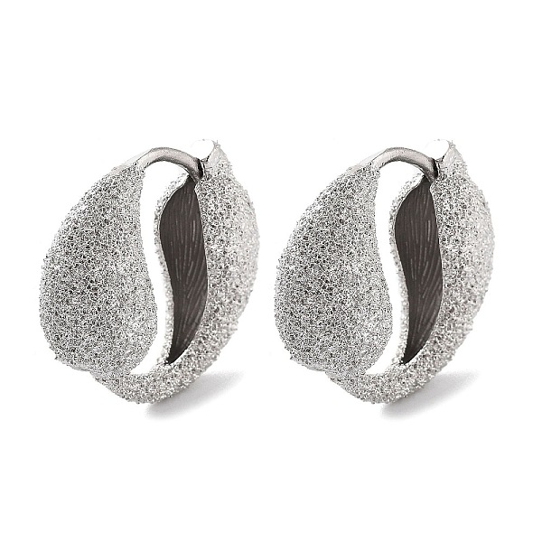 PandaHall Brass Hoop Earrings, Textured Magatama, Real Platinum Plated, 22x8.5mm Brass Teardrop
PandaHall Brass Hoop Earrings, Textured Magatama, Real Platinum Plated, 22x8.5mm Brass Teardrop