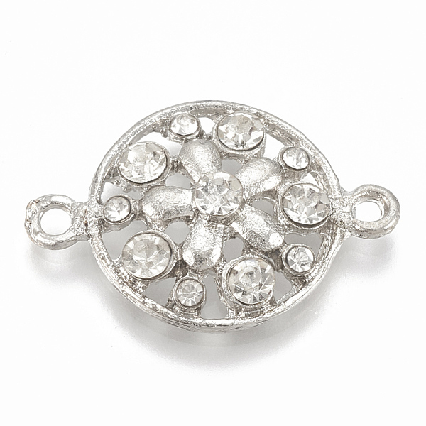 PandaHall Alloy Rhinestone Links connectors, Flat Round with Flower, Platinum, Crystal, 26.5x18x5.5mm, Hole: 1.5mm Alloy+Rhinestone Flat..., Clear
PandaHall Alloy Rhinestone Links connectors, Flat Round with Flower, Platinum, Crystal, 26.5x18x5.5mm, Hole: 1.5mm Alloy+Rhinestone Flat..., Clear