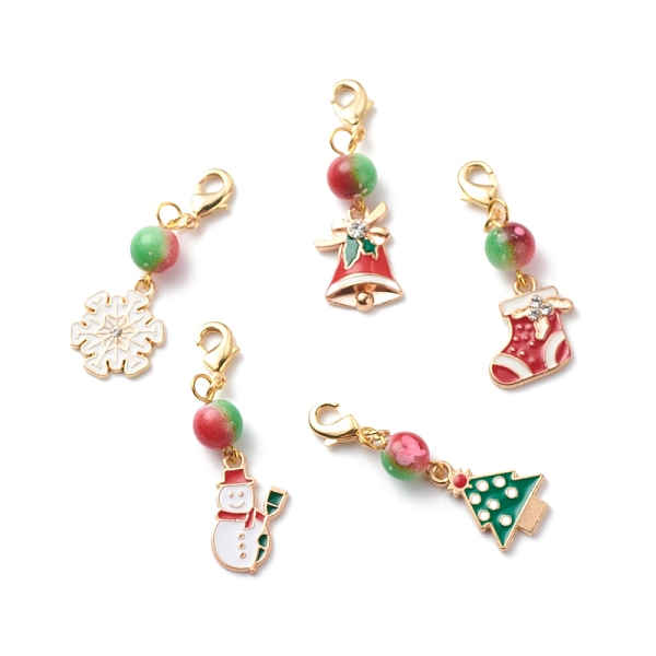 PandaHall Christmas Theme Alloy Enamel Pendant Decorations, with Brass Lobster Claw Clasps and Spray Painted Resin Round Beads..., Multicolor
PandaHall Christmas Theme Alloy Enamel Pendant Decorations, with Brass Lobster Claw Clasps and Spray Painted Resin Round Beads..., Multicolor