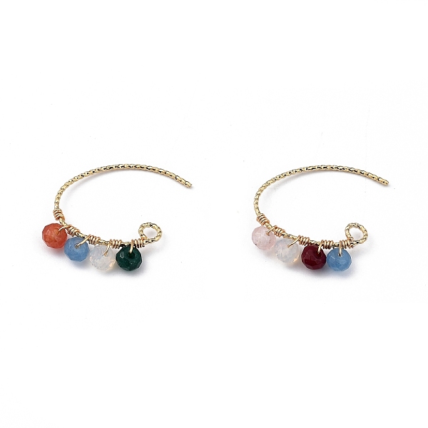 PandaHall Dangle Earrings, with Natural Malaysia Jade Rondelle Beads and Real 18K Gold Plated Brass Earring Hooks, Colorful, 21x22mm, Pin...
PandaHall Dangle Earrings, with Natural Malaysia Jade Rondelle Beads and Real 18K Gold Plated Brass Earring Hooks, Colorful, 21x22mm, Pin...