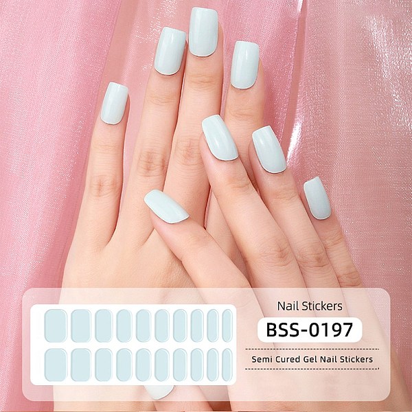 PandaHall Nail Art Full Cover Nail Stickers, Self-Adhesive, for Nail Tips Decorations, Light Cyan, 17.5x7.3x0.9cm, 20pcs/sheet Paper
PandaHall Nail Art Full Cover Nail Stickers, Self-Adhesive, for Nail Tips Decorations, Light Cyan, 17.5x7.3x0.9cm, 20pcs/sheet Paper