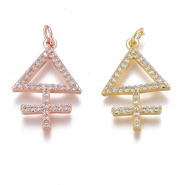 PandaHall Brass Micro Pave Clear Cubic Zirconia Pendants, Long-Lasting Plated, With Jump Rings, Triangle with Cross, Mixed Color, 23x16x2mm...
PandaHall Brass Micro Pave Clear Cubic Zirconia Pendants, Long-Lasting Plated, With Jump Rings, Triangle with Cross, Mixed Color, 23x16x2mm...