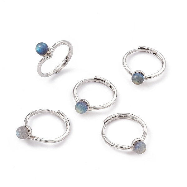 PandaHall Natural Labradorite Adjustable Rings, Platinum Tone Brass Finger Rings for Women, 1.4~7mm, Inner Diameter: 17.6mm Labradorite
PandaHall Natural Labradorite Adjustable Rings, Platinum Tone Brass Finger Rings for Women, 1.4~7mm, Inner Diameter: 17.6mm Labradorite
